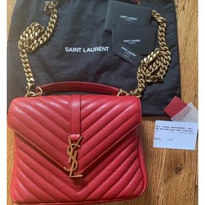 Saint Laurent College Crossbody Bag 💯 auth